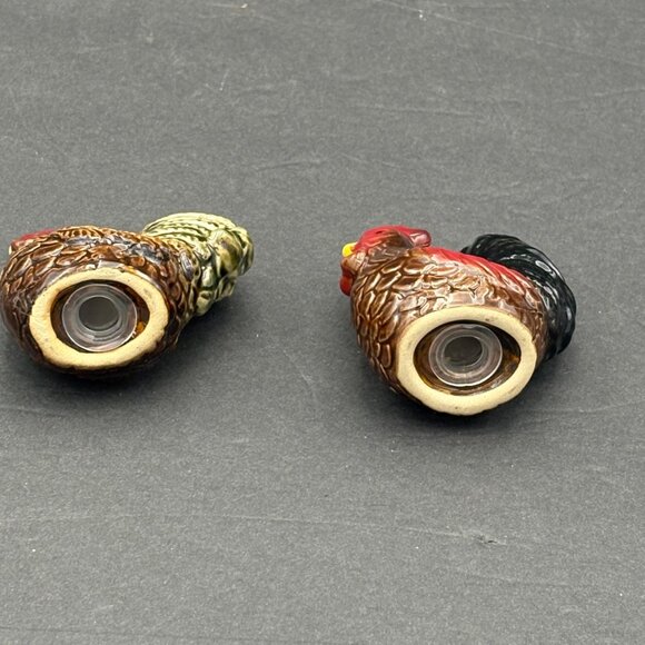 Vintage Ceramic Rooster Salt & Pepper Shakers Set  Farmhouse Rustic Country‎ - Picture 4 of 10